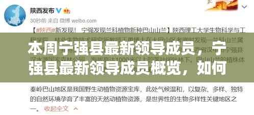 宁强县最新领导成员概览,本周新任领导信息指南