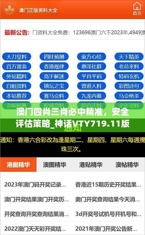 澳门四肖三肖必中精准，安全评估策略_神话VTY719.11版