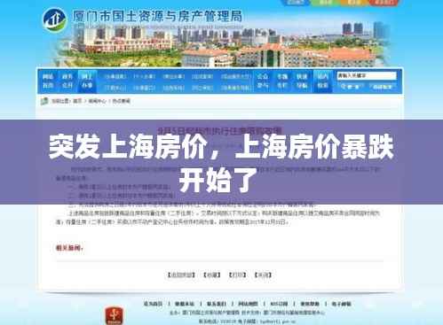 突发上海房价,上海房价暴跌开始了