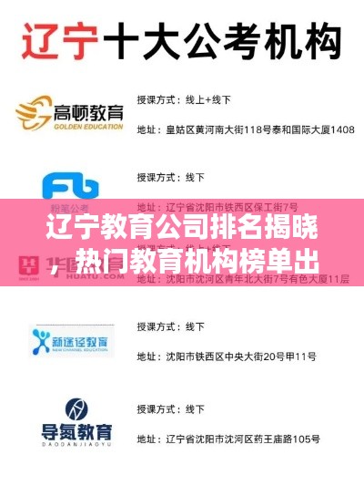 辽宁教育公司排名揭晓,热门教育机构榜单出炉!